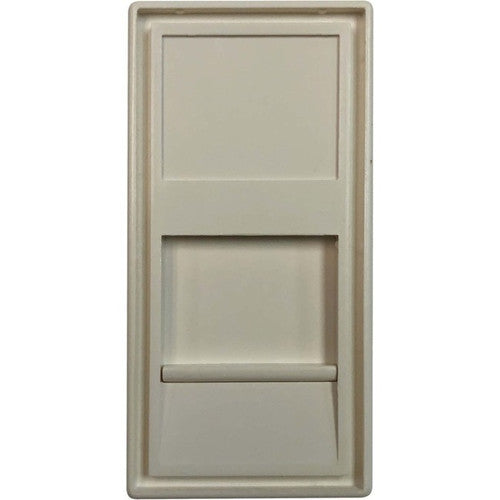 Tripp Lite by Eaton 1-Port European-Style Insert, Unloaded Shuttered Module, 22.5 x 45 mm, White N042E-WHM1-S