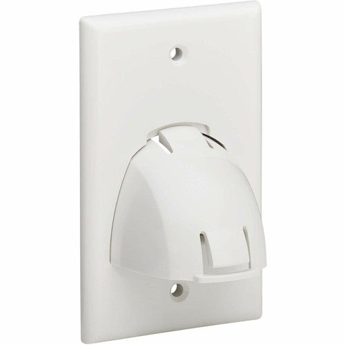 Tripp Lite by Eaton Single-Gang Up-or Down-Angle Bulk Cable Wall Plate, White, TAA N042-BC1-WH