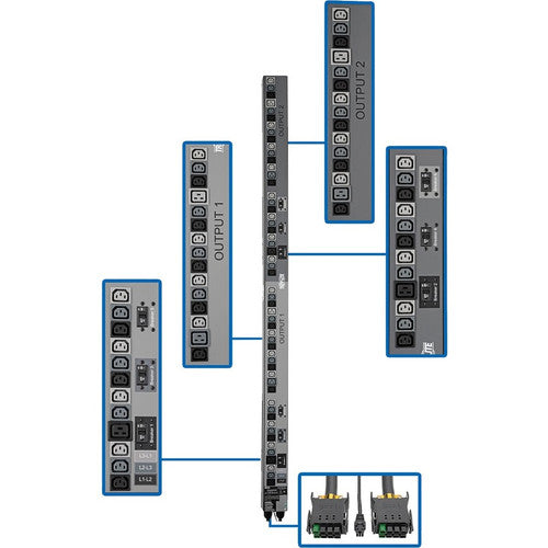 Tripp Lite by Eaton PDU3V602D354B 54-Outlet PDU PDU3V602D354B