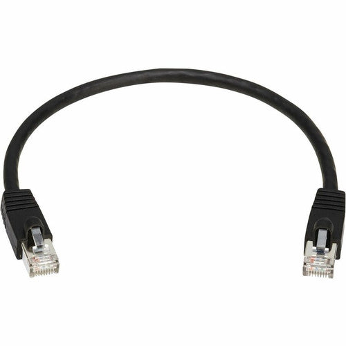 Câble Ethernet Tripp Lite by Eaton Cat8 40G SSTP sans accroc (RJ45 M/M), PoE, noir, 1 pi (0,3 m) N272-F01-BK