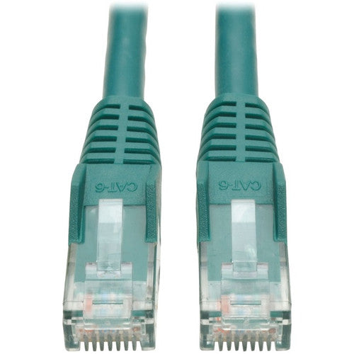 Tripp Lite by Eaton 50-ft. (15.24 m) Cat6 Green Gigabit Patch Cord Snagless Molded N201-050-GN