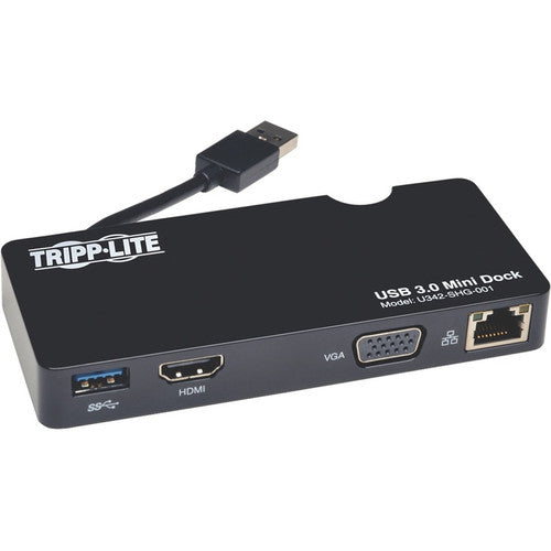 Tripp Lite par Eaton Mini station d'accueil USB 3.0 HDMI/VGA avec Gigabit Ethernet U342-SHG-001