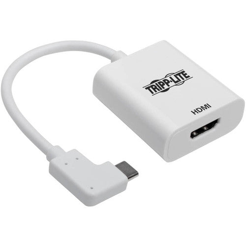 Tripp Lite by Eaton U444-06N-HD4KRA Adaptateur USB-C vers HDMI à angle droit, M/F, Blanc U444-06N-HD4KRA