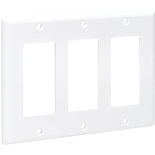 Tripp Lite by Eaton Plaque frontale triple, style Decora – verticale, blanche N042D-300-WH