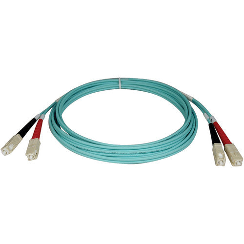 Câble de raccordement à fibre multimode 50/125 Aqua Duplex 10 Go Tripp Lite N806-15M