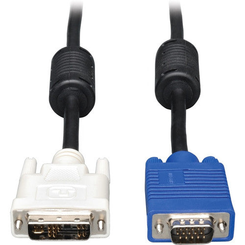 Tripp Lite 3ft DVI to VGA Monitor Cable Shielded with RGB High Resolution DVI-A to HD15 M/M 3' P556-003