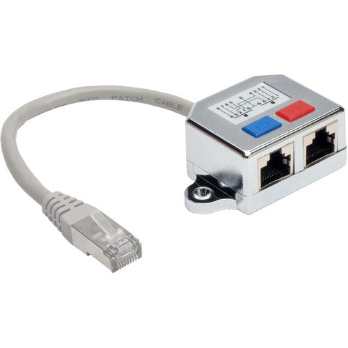 Tripp Lite by Eaton Câble adaptateur répartiteur RJ45 2 vers 1, Ethernet 10/100 Cat5/Cat5e (M/2xF), 0,5 pi N035-001