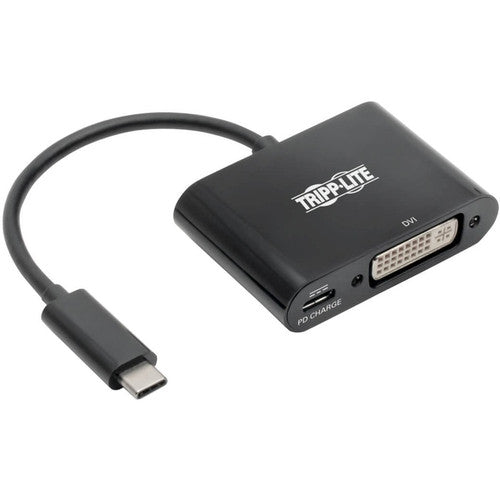 Adaptateur Tripp Lite by Eaton USB-C vers DVI avec chargement PD - USB 3.1, Thunderbolt 3, 1080p, noir U444-06N-DB-C