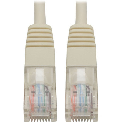 Tripp Lite by Eaton Cat5e Câble de brassage UTP moulé 350 MHz (RJ45 M/M), blanc, 15 pi N002-015-WH