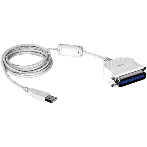 Câble convertisseur TRENDnet USB vers Parallel 1284, TU-P1284, USB 1.1/2.0/3.0, Windows 10/8.1/8/7, Mac OS X 10.6-10.9, longueur 2 m (6,6 pieds), connectez les imprimantes à port parallèle à un port USB Port, prêt à l'emploi TU-P1284