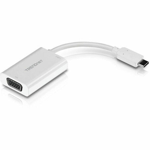 TRENDnet USB-C to VGA Adapter with Power Delivery, High Speed USB-C Connection, USB-C Power Delivery Compliant, CHROME, WINDOWS 10, MAC, TUC-VGA2 TUC-VGA2