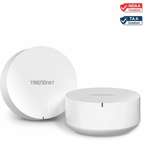 TRENDnet AC2200 WiFi Mesh Router System; TEW-830MDR2K;2 x AC2200 WiFi Mesh Routers; App-Based Setup; Expanded Home WiFi(Up to 4;000 Sq Ft. Home); Content Filtering w/Router Limits;Supports 2.4Ghz/5GHz TEW-830MDR2K