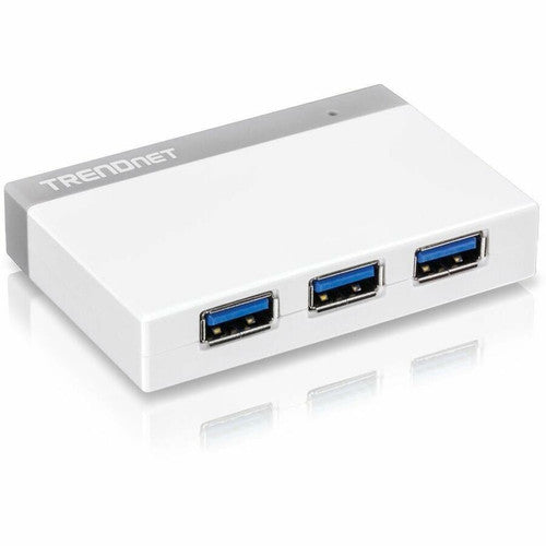 TRENDnet 4-Port USB 3.0 Compact Mini Hub with Built in USB 3.0 Cable, Plug & Play, Compatible with: Linux, Windows, Mac, Nintendo Switch, Backwards Compatible with USB 2.0, TU3-H4E TU3-H4