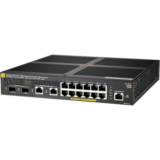 Aruba 2930F 12G PoE+ 2G/2SFP+ Switch JL693A#ABA