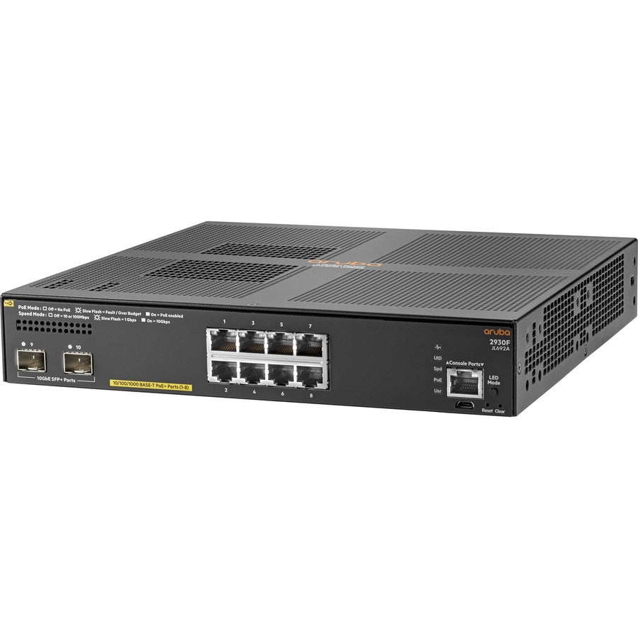 HPE 2930F 8G PoE+ 2SFP+ TAA Switch JL692A