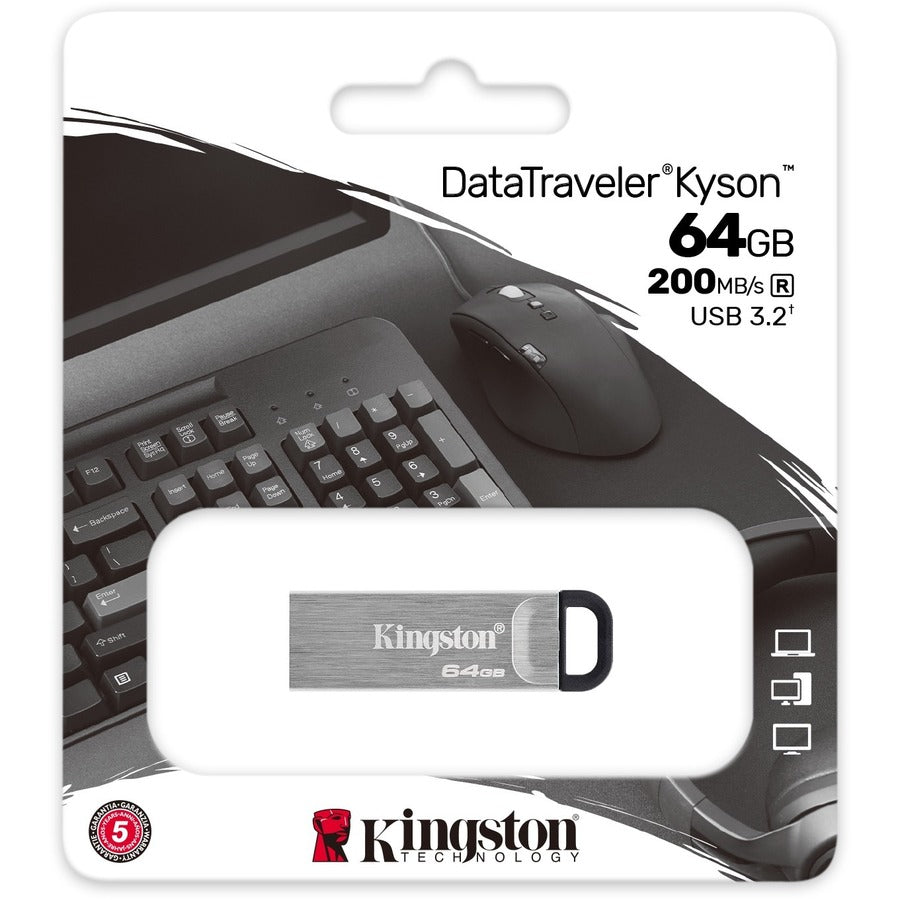 Kingston DataTraveler Kyson 64GB USB 3.2 Gen 1 Flash Drive DTKN/64GBCL