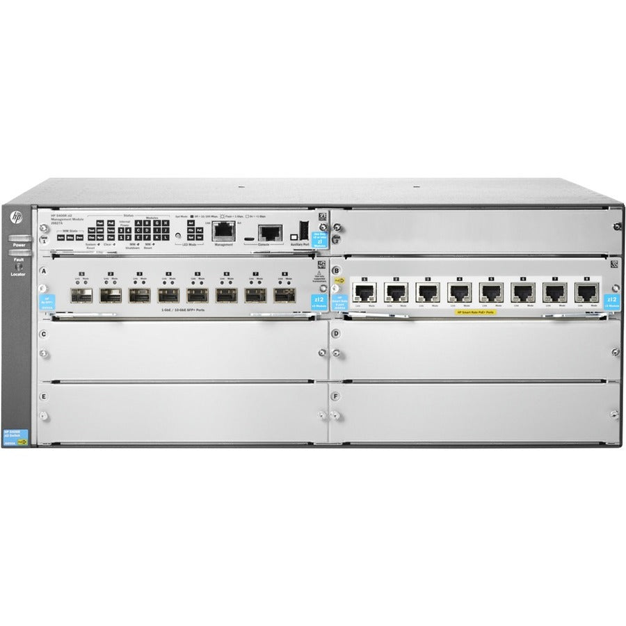 HPE 5406R 8-port 1/2.5/5/10GBASE-T PoE+/ 8-port SFP+ (No PSU) v3 zl2 Switch JL002A