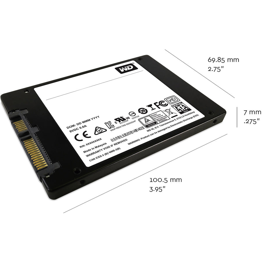 WD Green WDS100T2G0A 1 TB Solid State Drive - 2.5" Internal - SATA (SATA/600) WDS100T2G0A