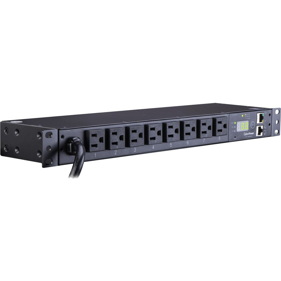 CyberPower Monitored PDU RM 1U PDU15M8FNET 15A 8-Outlet PDU15M8FNET