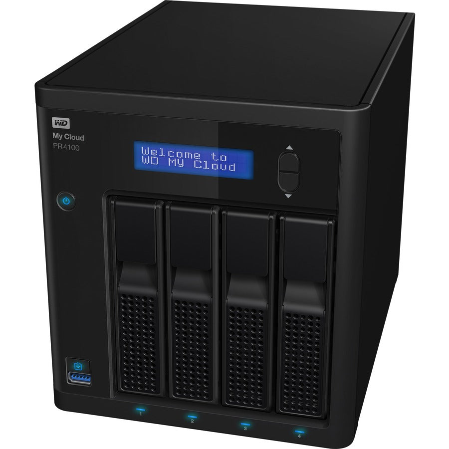 WD 24TB My Cloud PR4100 Pro Series Media Server with Transcoding, NAS - Network Attached Storage WDBNFA0240KBK-NESN