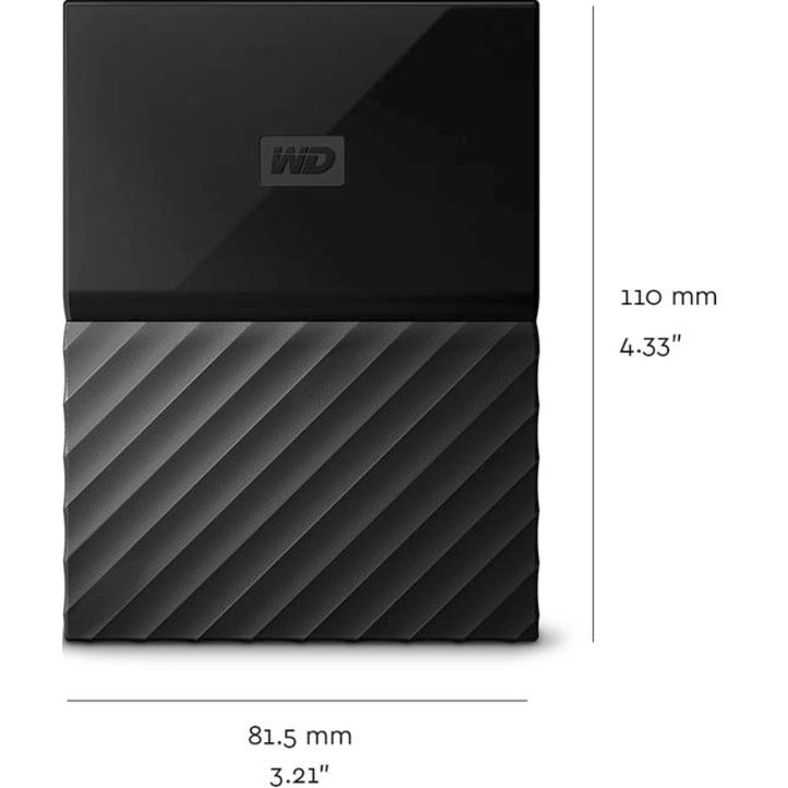 WD My Passport for Mac WDBLPG0020BBK-WESE 2 TB Portable Hard Drive - 2.5" External - Black WDBLPG0020BBK-WESE