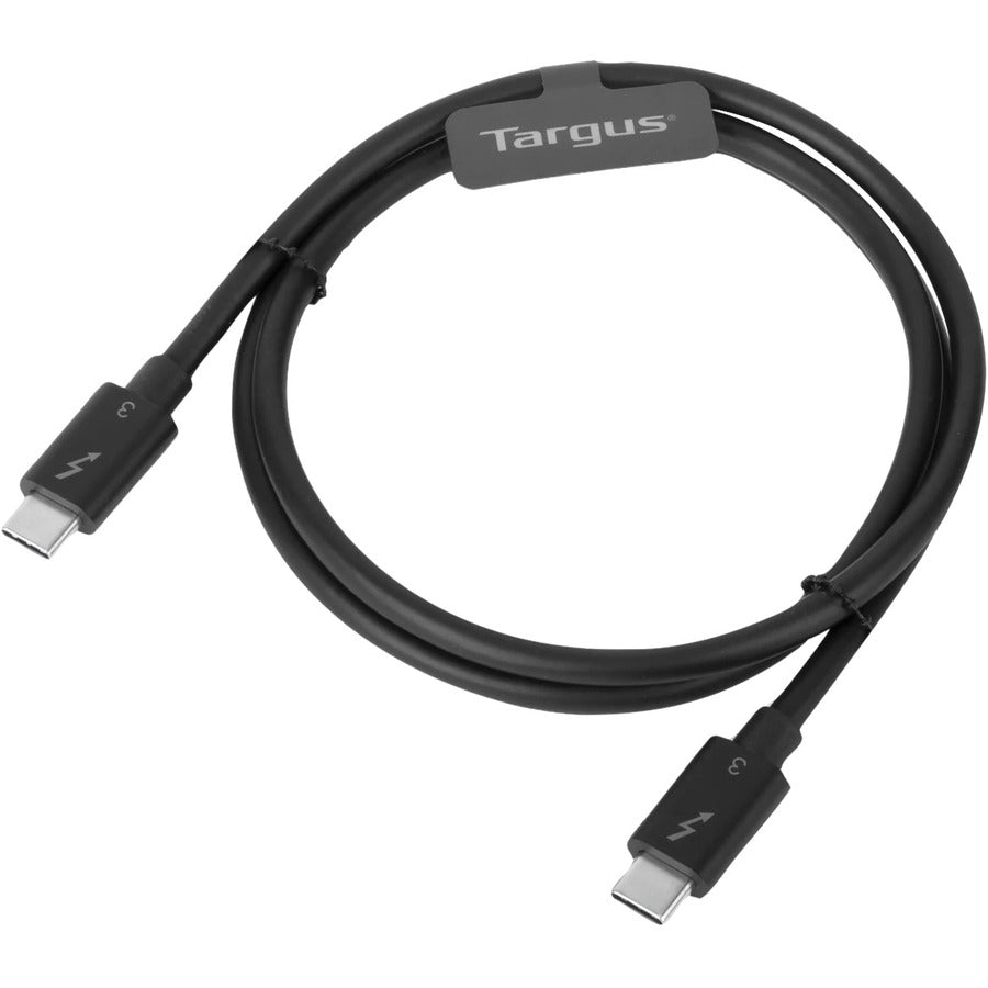 Targus 0.8M USB-C Male to USB-C Male Thunderbolt 3 40Gbps Cable ACC1128GLX