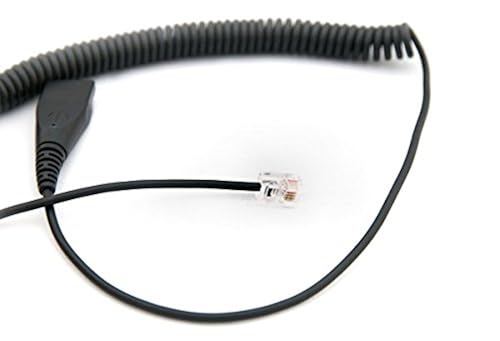 Axtel AXC-04 QD/RJ Coiled Interface Cable (0.5m–2m) – Cisco/Avaya-Compatible Quick Disconnect Cable
