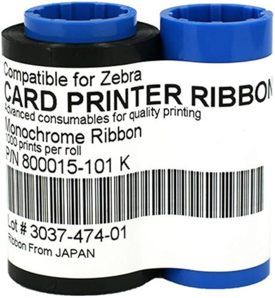 Zebra Black Monochrome Ribbon 800015-101