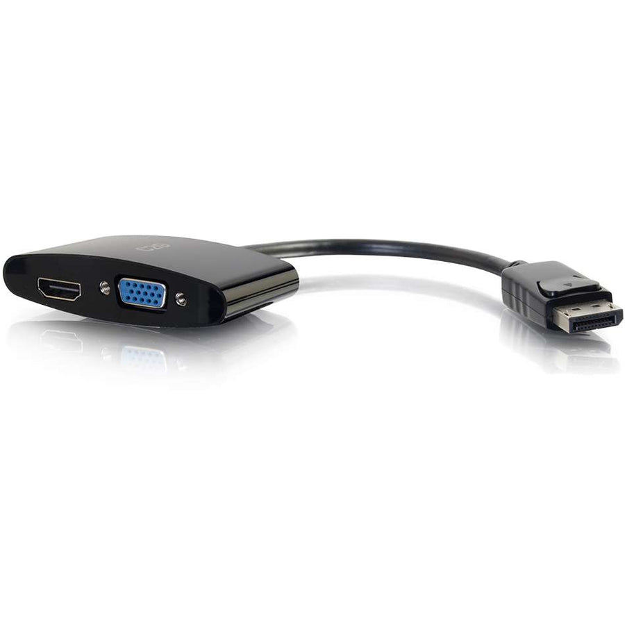 C2G 8in DisplayPort to 4K HDMI or VGA Adapter - Black 28273