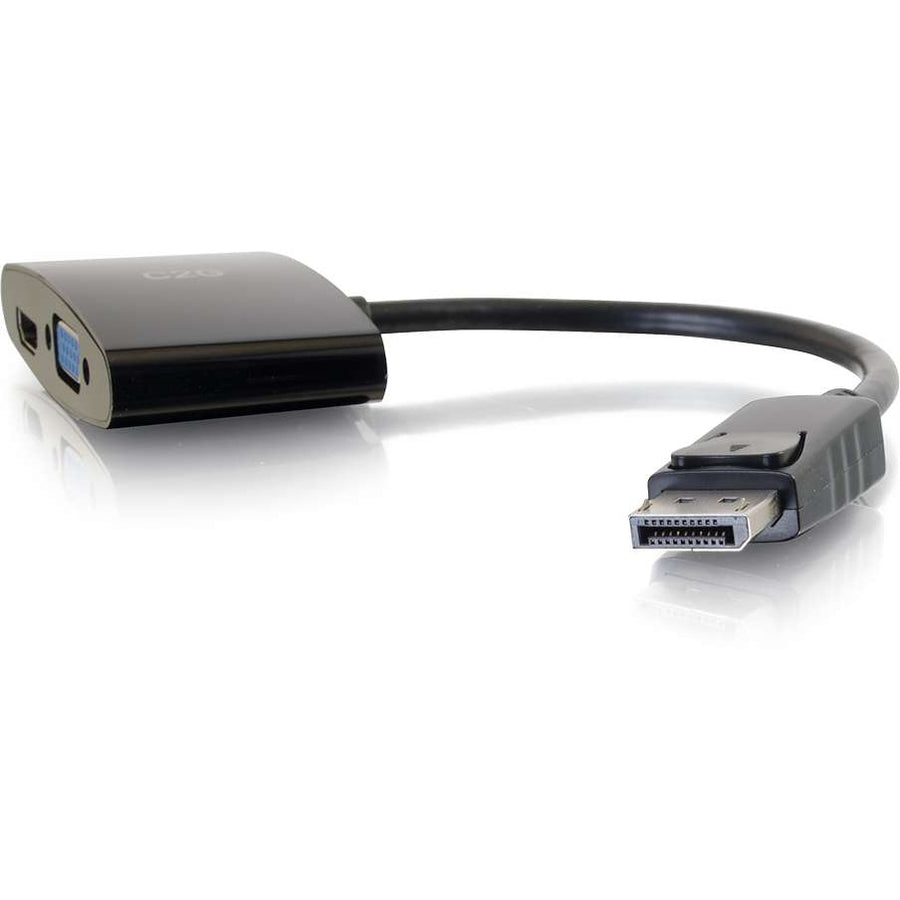 C2G 8in DisplayPort to 4K HDMI or VGA Adapter - Black 28273