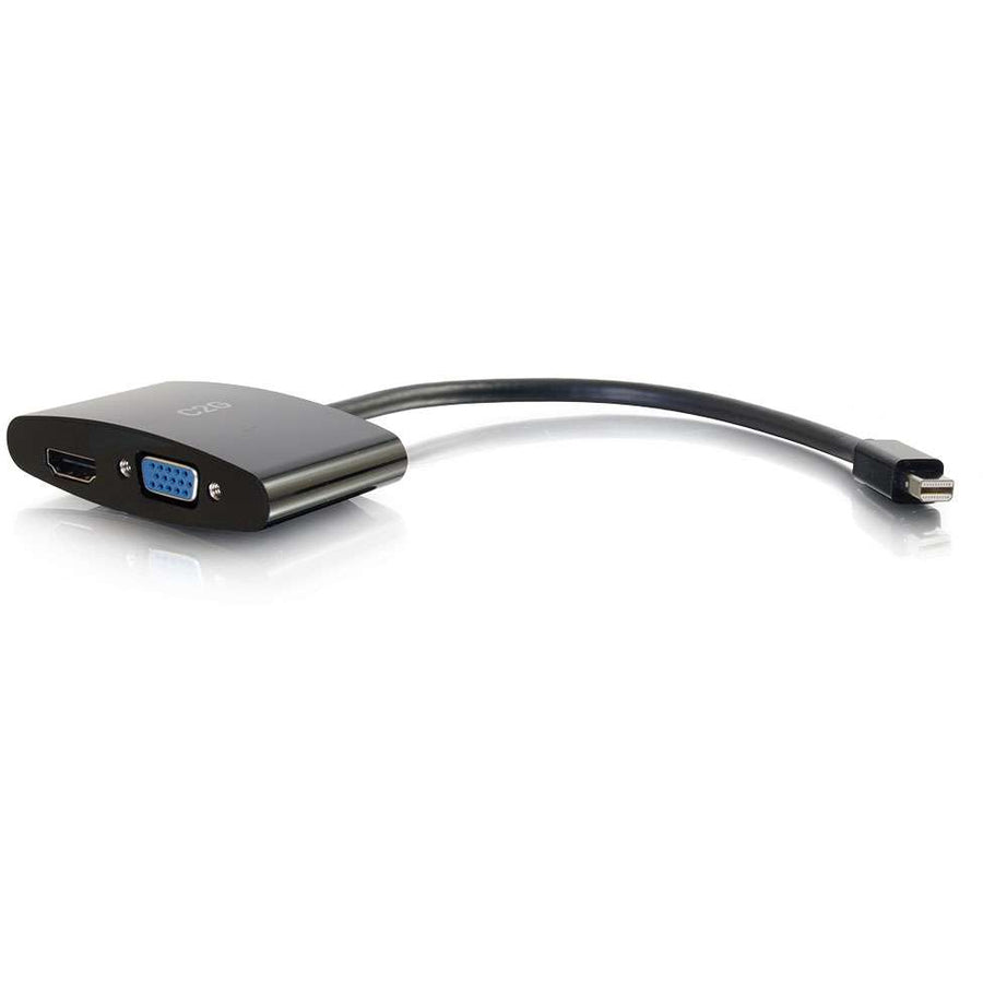 C2G 8in Mini DisplayPort to 4K HDMI or VGA Adapter - Black 28271