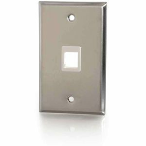 C2G 1 Socket Multimedia Keystone Faceplate 37093