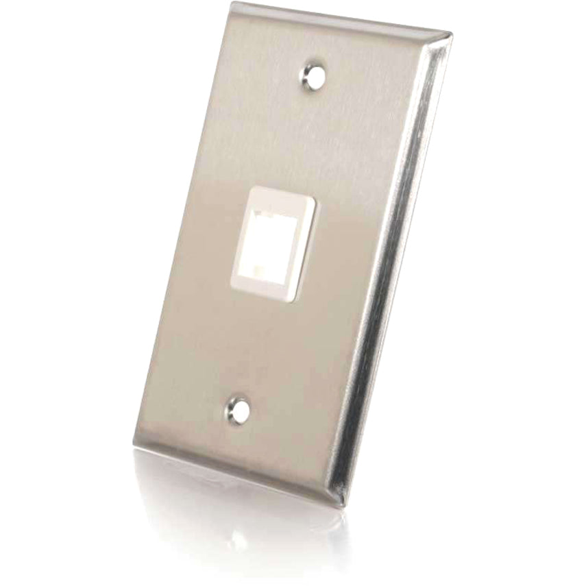 C2G 1 Socket Multimedia Keystone Faceplate 37093