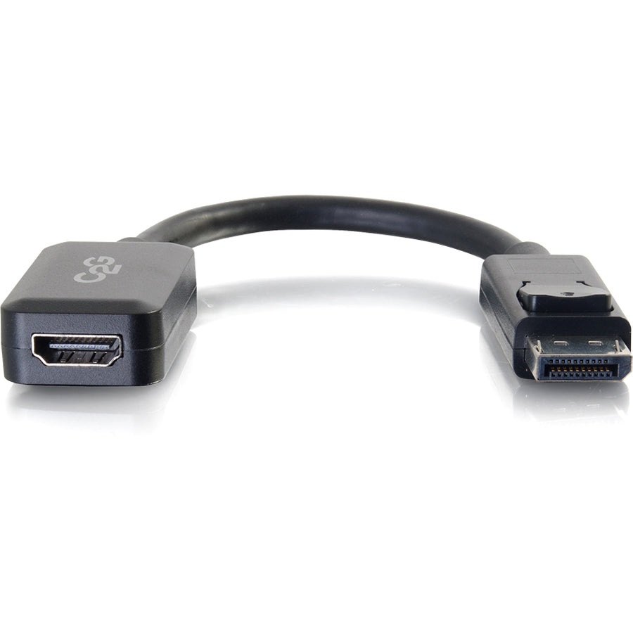 C2G 8in DisplayPort Male to HDMI Female Adapter Converter - Black 54322