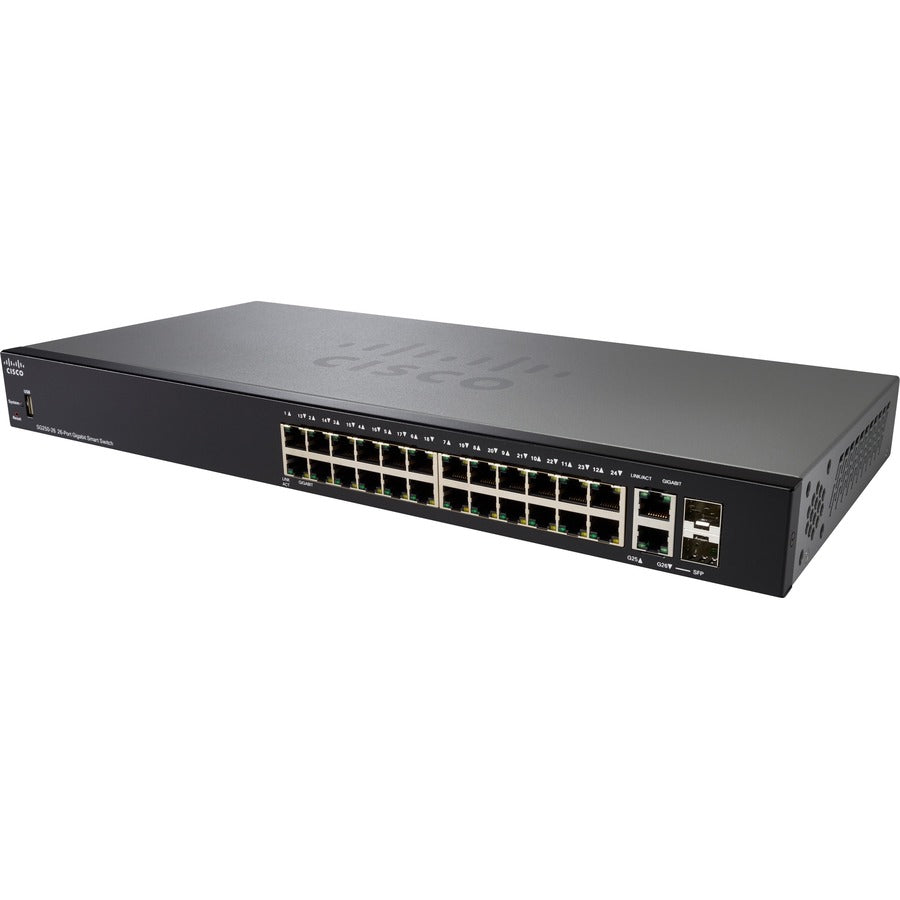 Cisco SG250-26P 26-Port Gigabit PoE Smart Switch SG250-26P-K9-NA