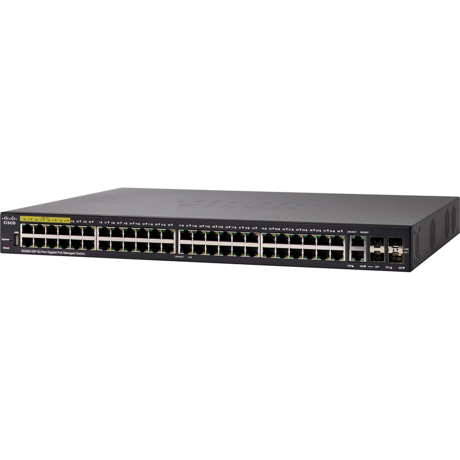 Cisco SG350-52P 52-Port Gigabit PoE Managed Switch SG350-52P-K9-NA
