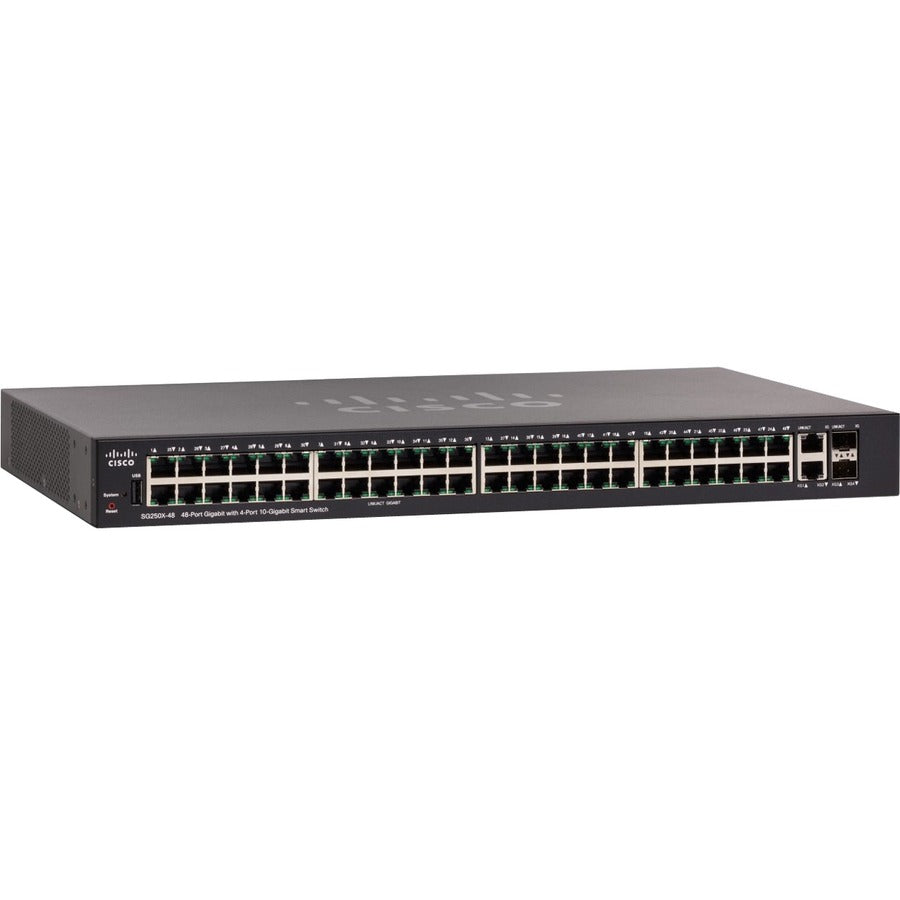 Cisco SG250X-48 48-Port Gigabit with 4-Port 10-Gigabit Smart Switch SG250X-48-K9-NA