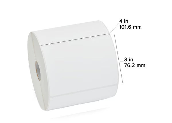 Zebra Label Paper 4 x 3in Thermal Transfer Zebra Z-Select 4000T 1 in core 800274-305