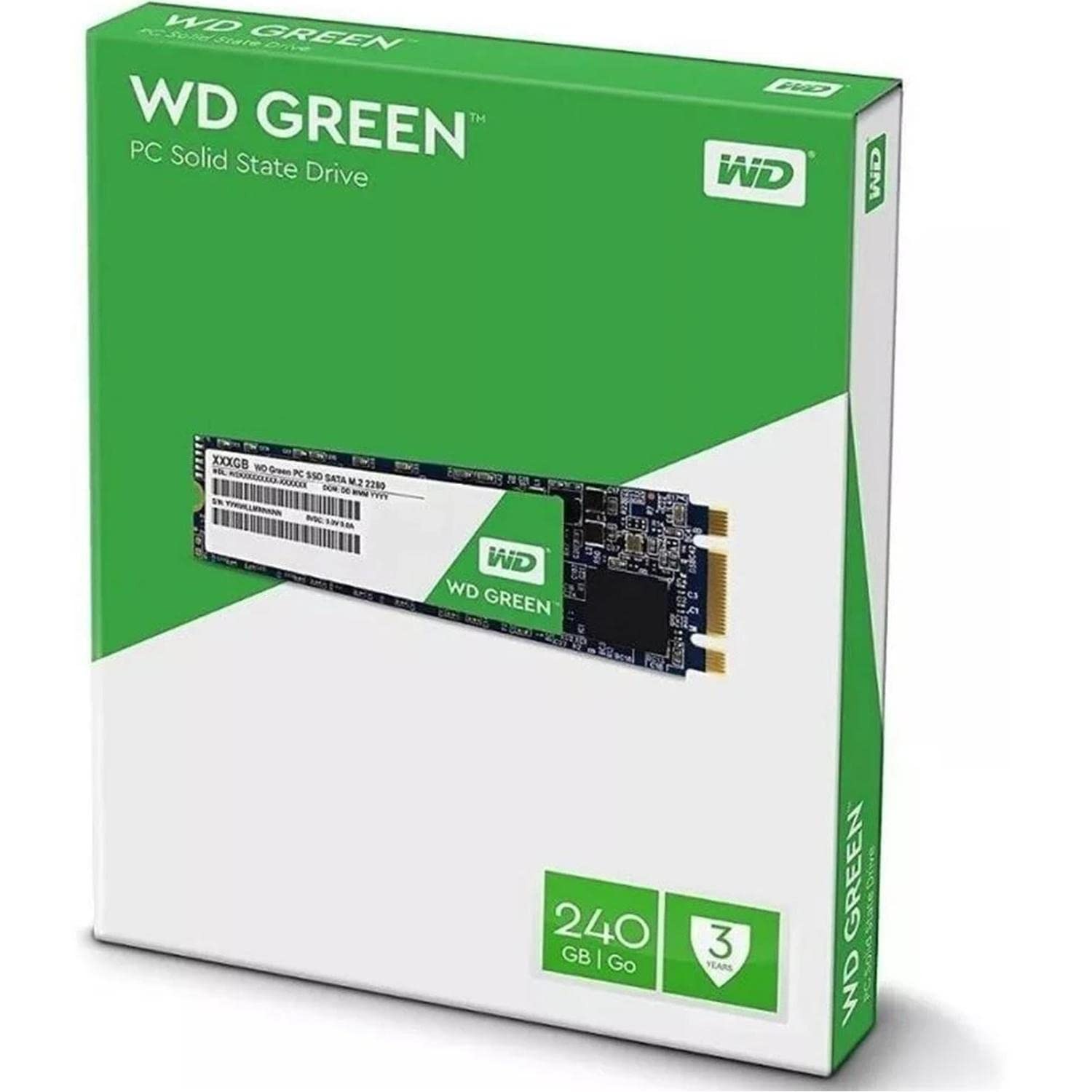 WD Green 240 GB Solid State Drive - M.2 2280 Internal - PCI Express NVMe WDS240G2G0B-00EPW0