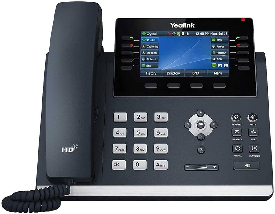 Yealink SIP-T46U SIP-T46U IP Phone - Corded - Corded/Cordless - Wi-Fi, Bluetooth - Wall Mountable - Classic Gray T46U
