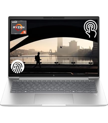 HP EliteBook 6 G1a 14" Touchscreen Copilot+ PC Notebook - WUXGA - AMD Ryzen AI 7 350 - 64 GB - 1 TB SSD - English, French Keyboard - Pike Silver Aluminum BS7G2UT#ABL