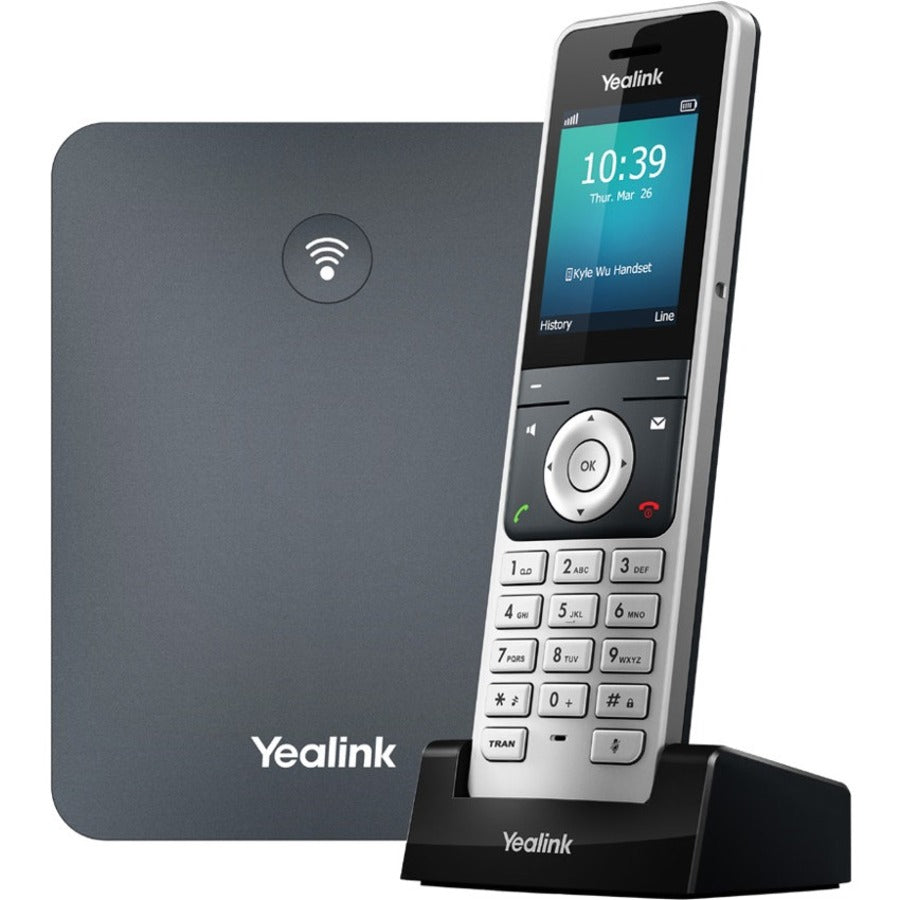 Yealink W76P IP Phone - Cordless - Corded - DECT - Wall Mountable, Desktop - Alabaster Silver, Classic Gray W76P