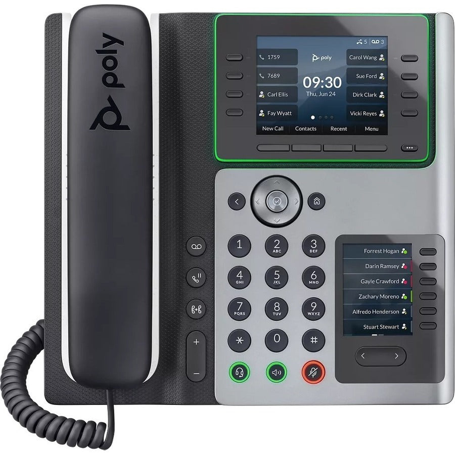Poly Edge E550 IP Phone - Corded - Corded - NFC, Wi-Fi, Bluetooth - De