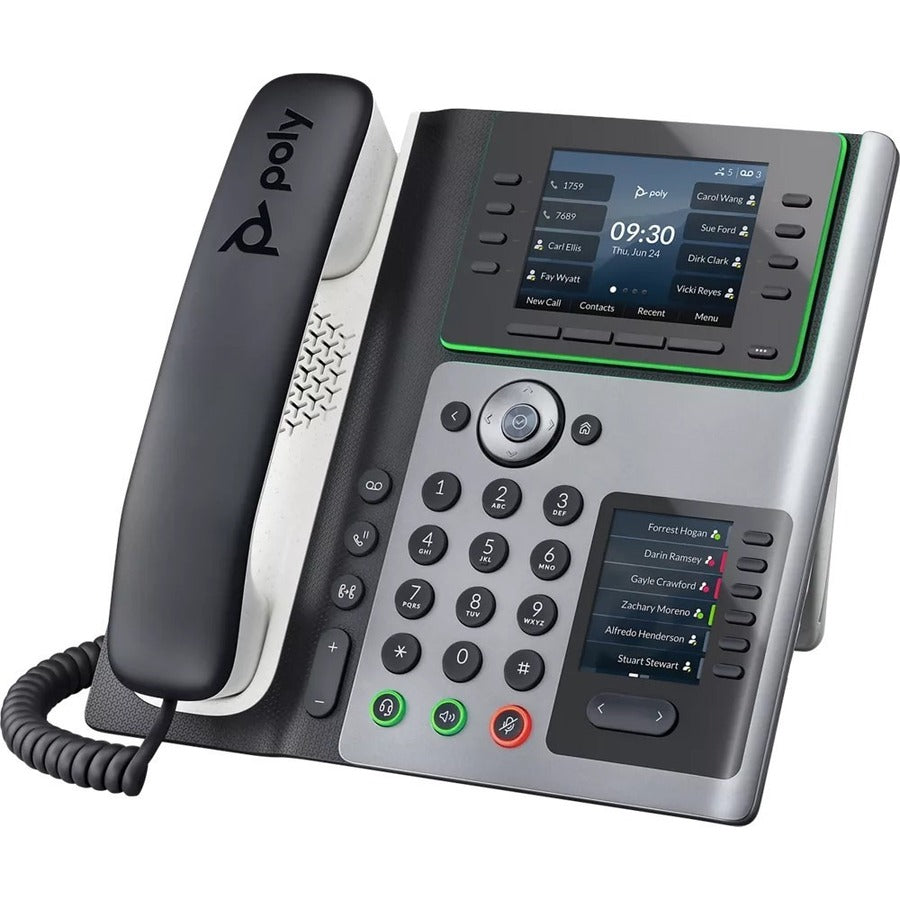 Poly Edge E550 IP Phone - Corded - Corded - NFC, Wi-Fi, Bluetooth - Desktop, Wall Mountable 2200-87050-025