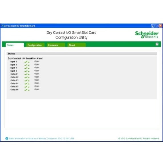 Carte SmartSlot d'E/S à contact sec APC by Schneider Electric AP9613