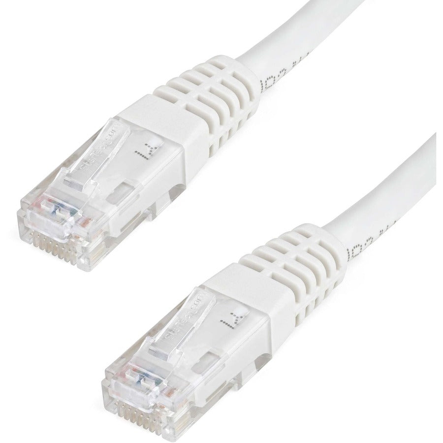 StarTech.com Câble Ethernet CAT6 de 30 m – Gigabit moulé blanc – 100 W PoE UTP 650 MHz – Cordon de brassage catégorie 6 Câblage certifié UL/TIA C6PATCH100WH