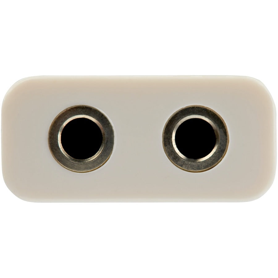 StarTech.com 3.5mm 4 Position to 2x 3 Position 3.5mm Headset Splitter Adapter M/F - White MUYHSMFFADW