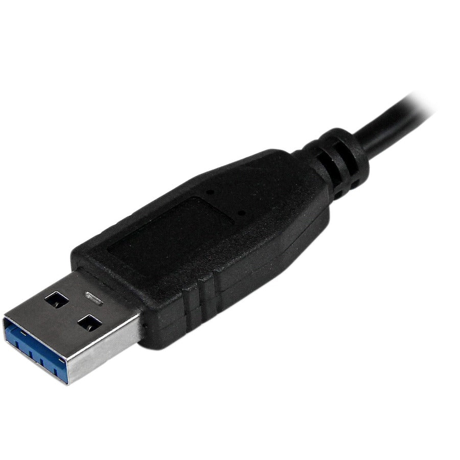 StarTech.com Portable 4 Port SuperSpeed Mini USB 3.0 Hub - Black ST4300MINU3B