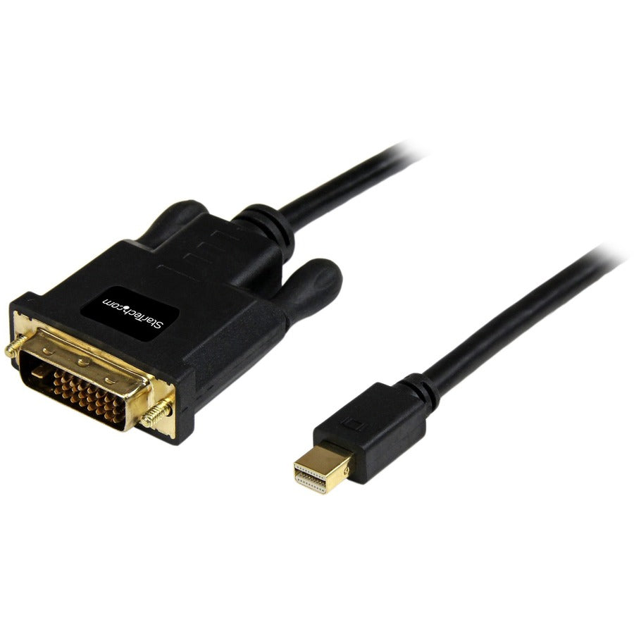 StarTech.com 6ft Mini DisplayPort to DVI Cable, Mini DP to DVI-D Adapter/Converter Cable, 1080p Video, mDP 1.2 to DVI Monitor/Display MDP2DVIMM6B