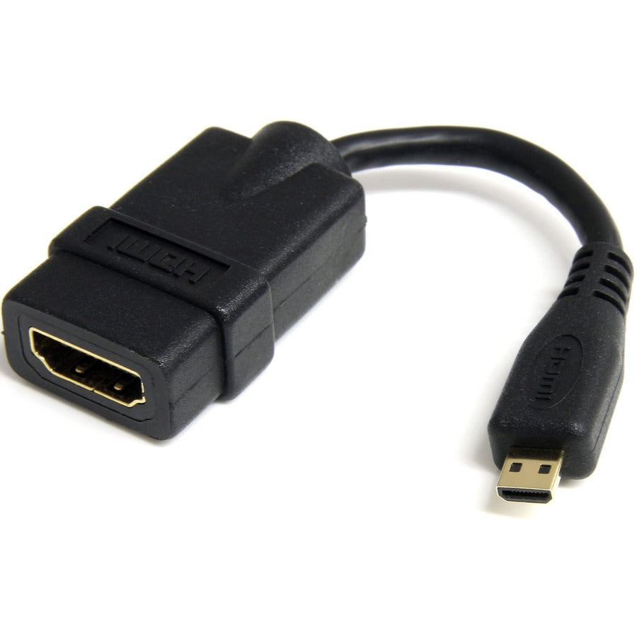 StarTech.com Dongle adaptateur micro HDMI vers HDMI, convertisseur micro HDMI vers HDMI 4K haute vitesse, appareil micro HDMI Type-D vers TV/écran HDMI HDADFM5IN